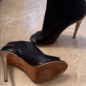 Coach leather Black Peep-Toe Heels